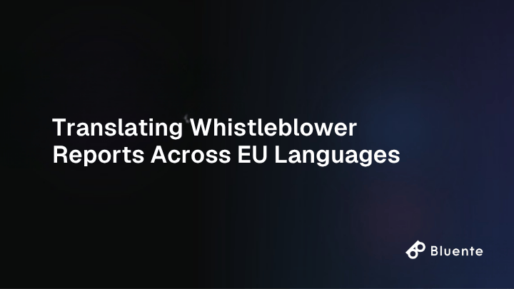 Translating Whistleblower Reports Across EU Languages