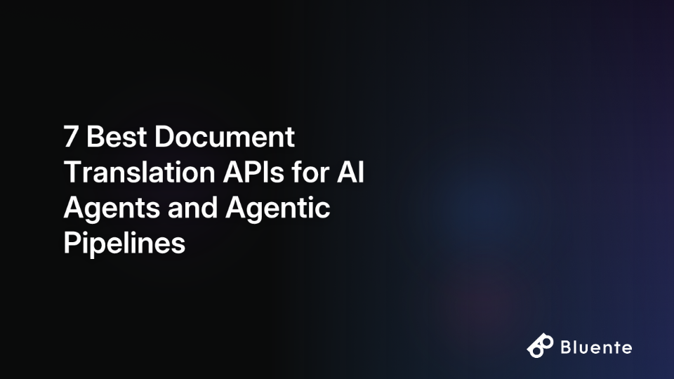 7 Best Document Translation APIs for AI Agents and Agentic Pipelines