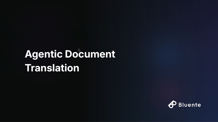 Agentic Document Translation