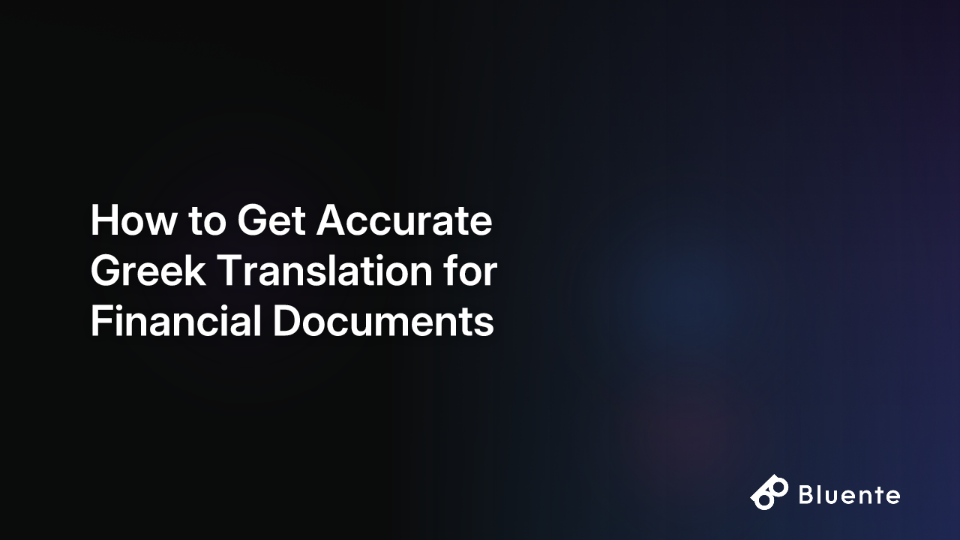 How to Get Accurate Greek Translation for Financial Documents